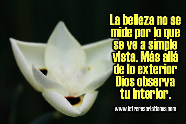 Belleza interior – Letreros  :: Imagenes Cristianas, Imagenes  para Facebook, Frases Cristianas